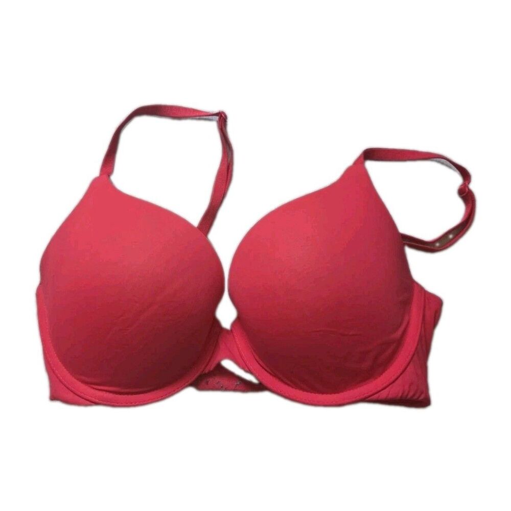 Victoria’s Secret Red T-Shirt Push Up Full Coverage Bra Size 32D GUC